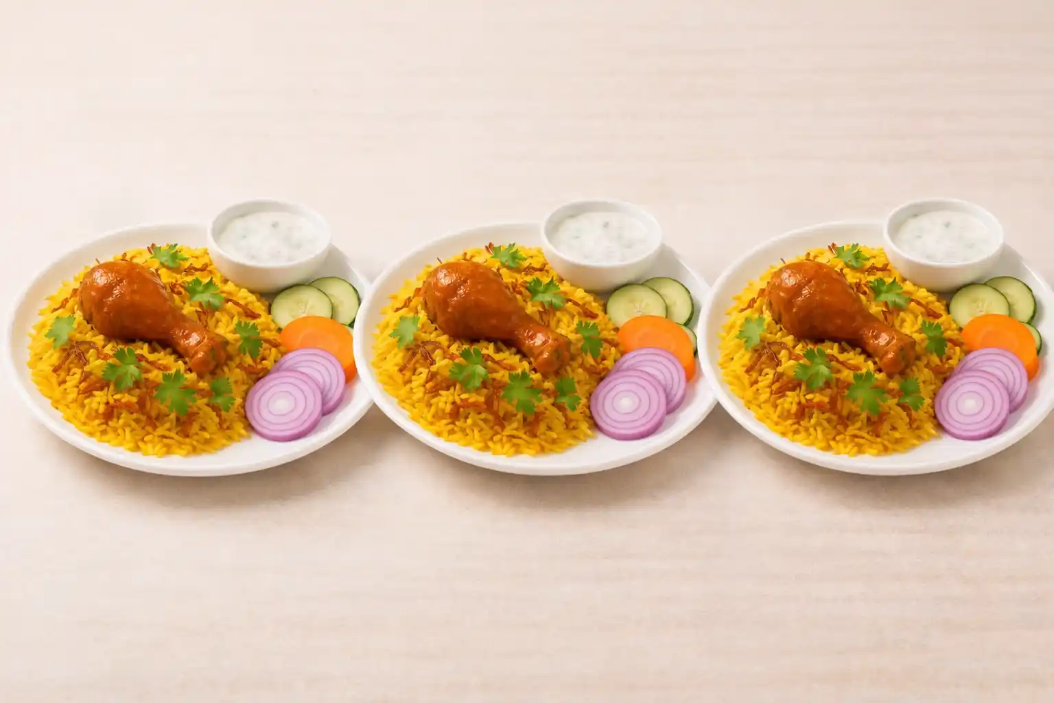 Chicken Biryani 3 plate - Quality Food Kuli